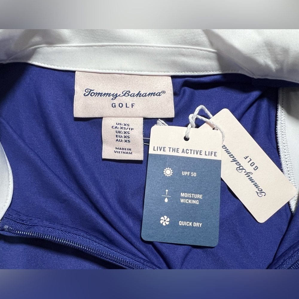 Tommy Bahama Sleeveless Blue UPF 50+ Quick Dry Wicking Golf Tennis Top Size XS - Picture 4 of 5